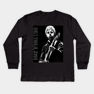 Rock n Roll Star #1 Kids Long Sleeve T-Shirt